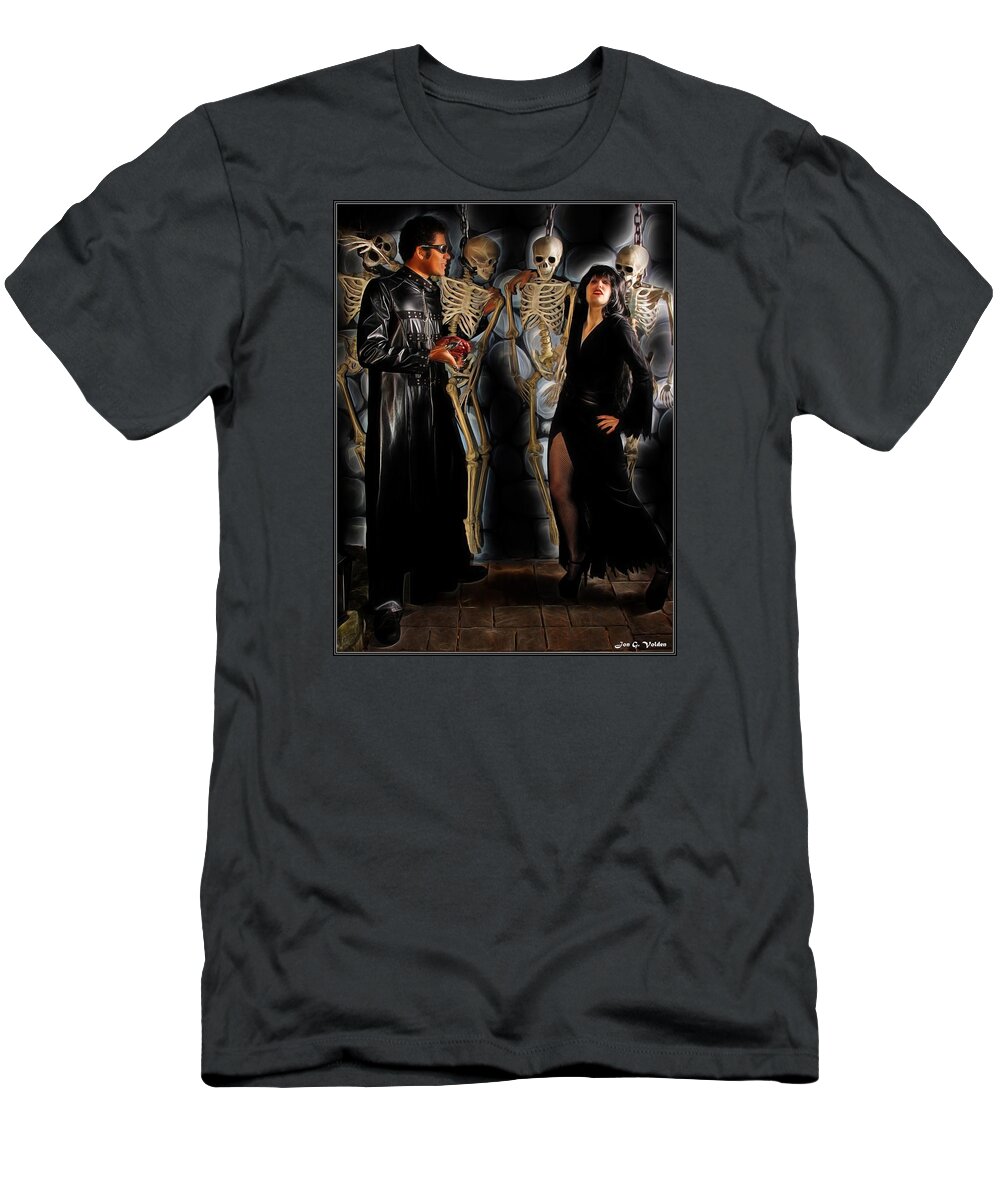 Fantasy T-Shirt featuring the painting A Dead mans Party by Jon Volden