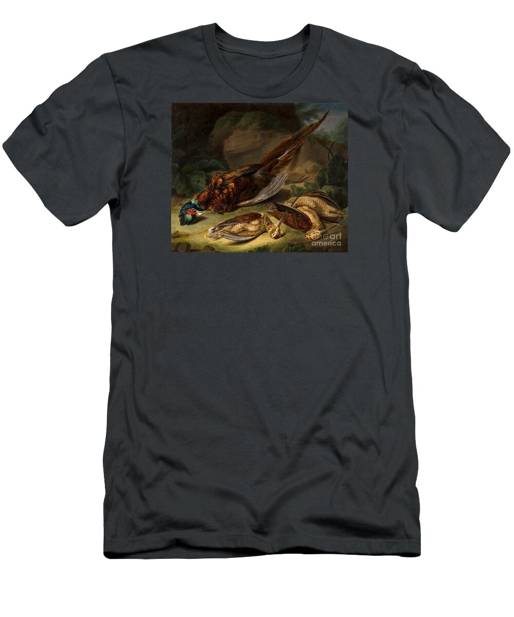 Stephen Elmer (1717-1796) T-Shirt featuring the painting A dead pheasant by MotionAge Designs