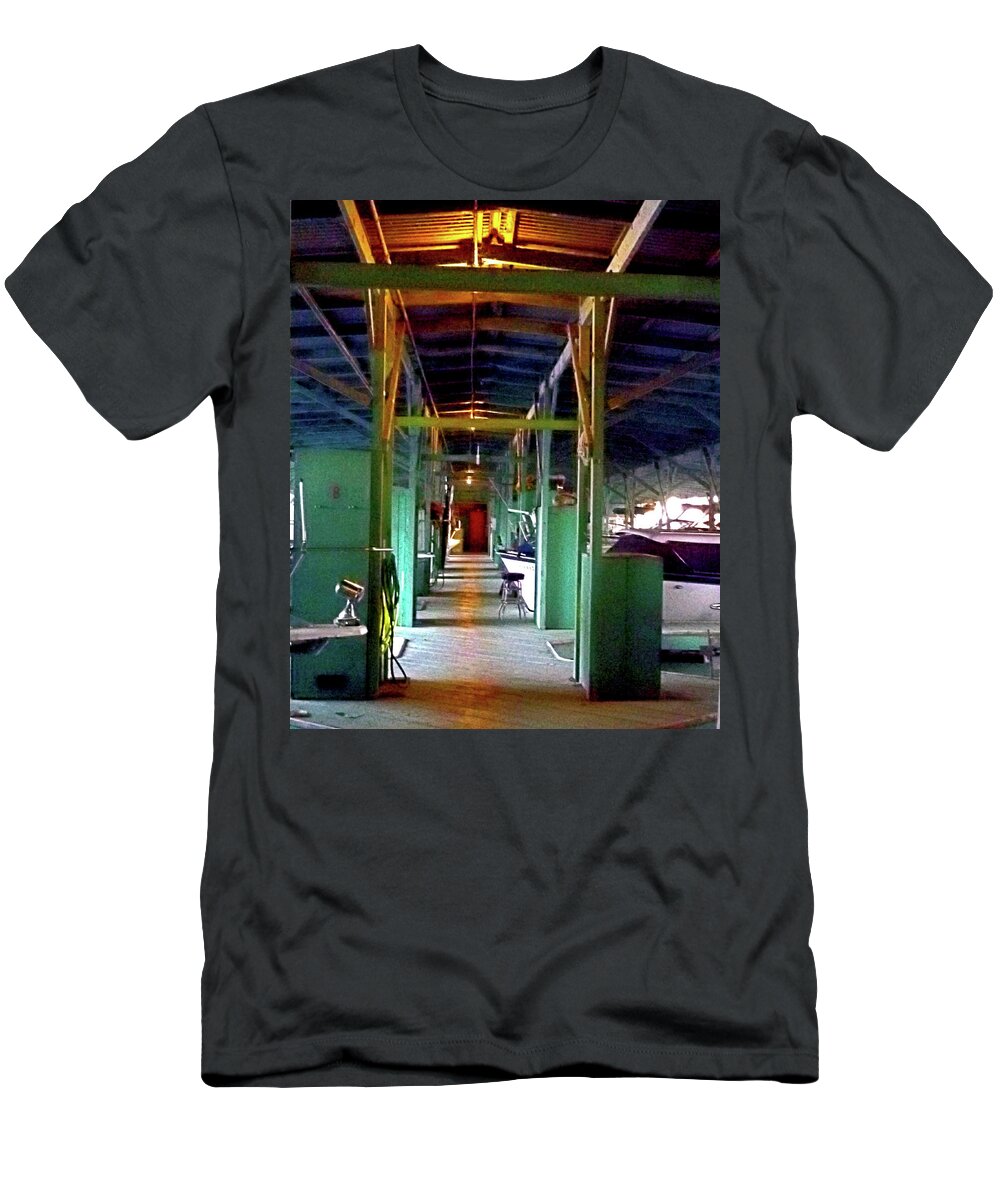 Boat Shed T-Shirt featuring the photograph A Delta Boat Shed by Joseph Coulombe
