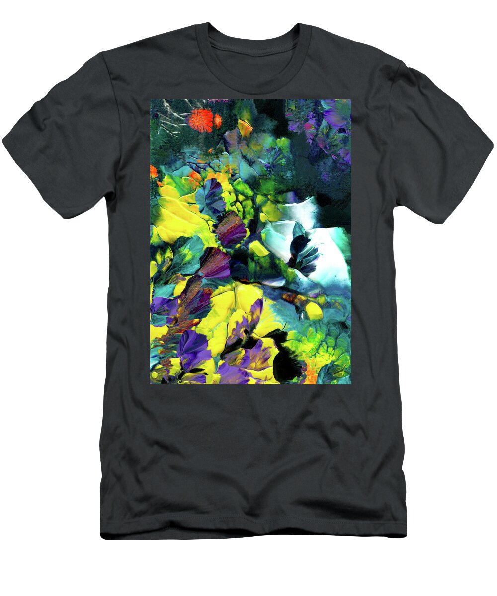 Flowers T-Shirt featuring the painting A Fairy Wonderland by Nan Bilden