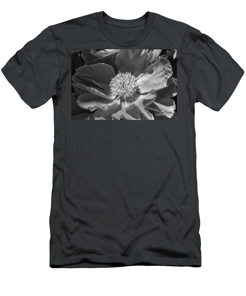  Black & White T-Shirt featuring the photograph A Flower Of The Heart by Marcia Lee Jones