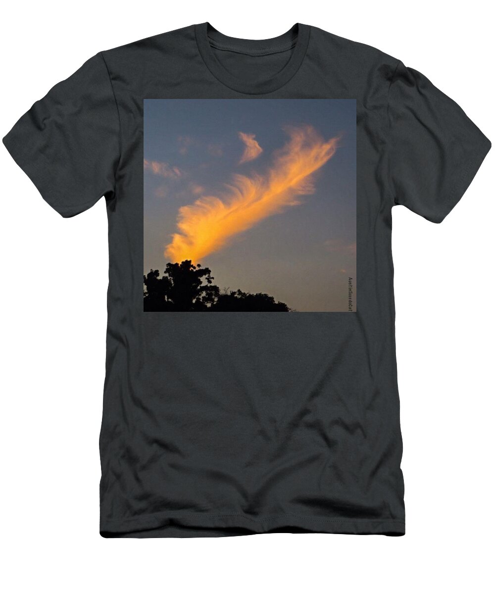 Beautiful T-Shirt featuring the photograph A Giant #beautiful #cloud #feather In by Austin Tuxedo Cat