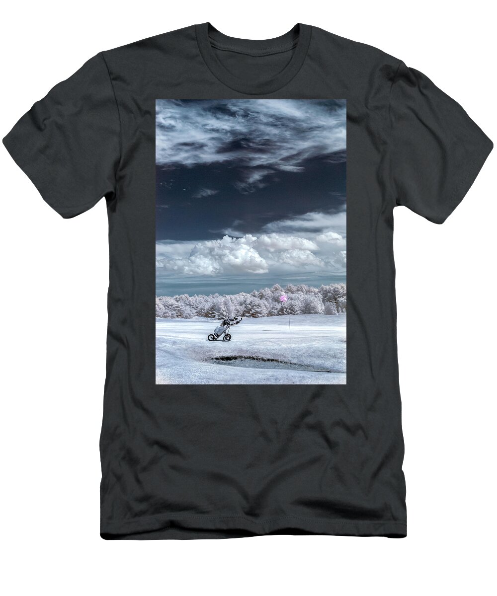 Ir Photography T-Shirt featuring the photograph A Golf Course In Infrared by Guy Whiteley