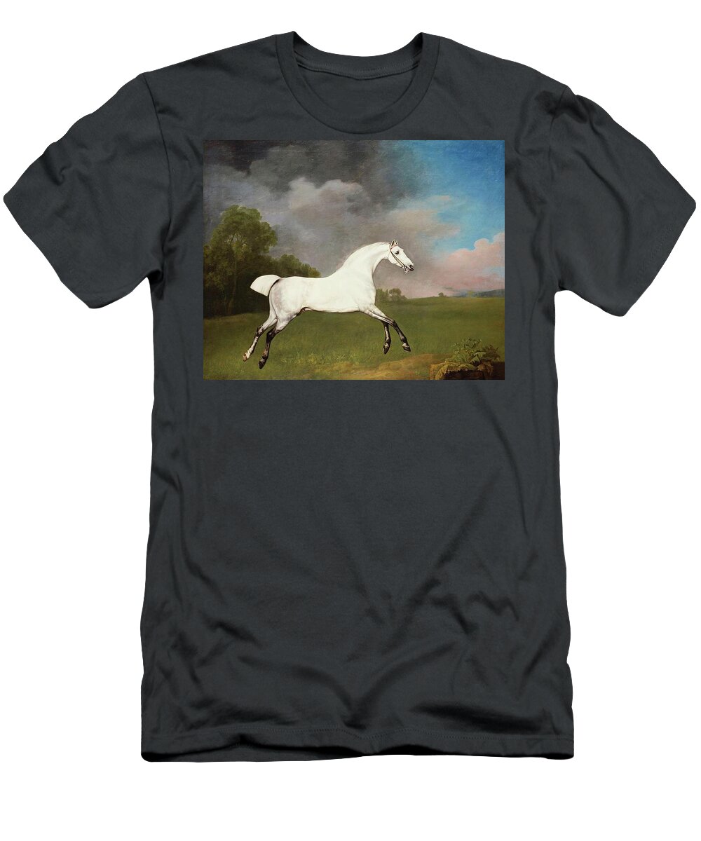 George Stubbs (1724-1806) A Grey Horse Signed And Dated 1793 T-Shirt featuring the painting A Grey Horse by George Stubbs