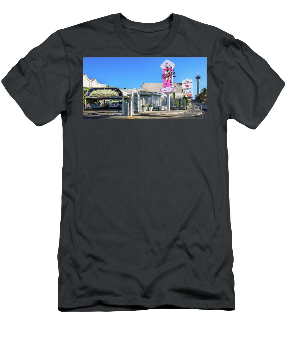 A Little White Chapel T-Shirt featuring the photograph A Little White Chapel From the North 2 to 1 Ratio by Aloha Art