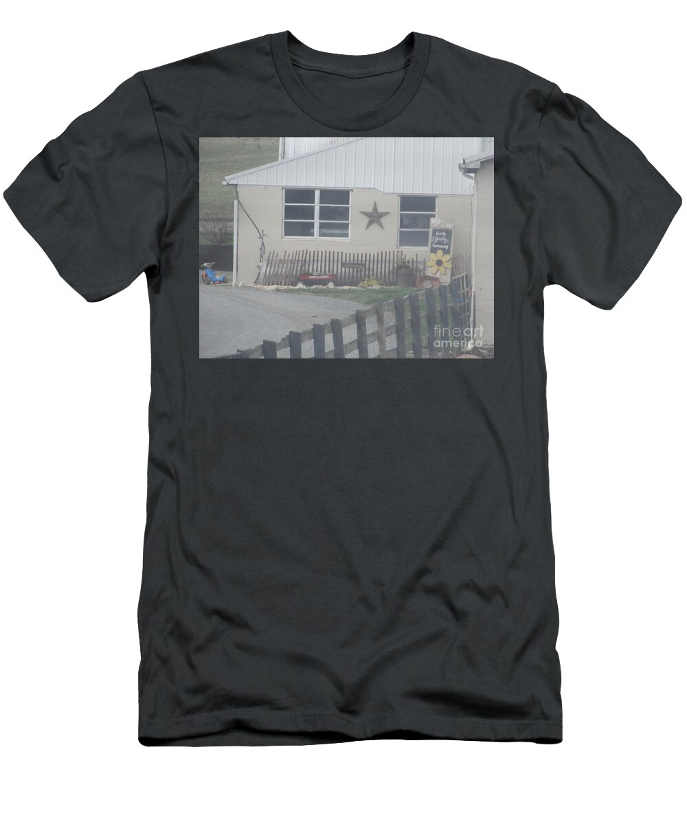 Amish T-Shirt featuring the photograph A Local Farm by Christine Clark
