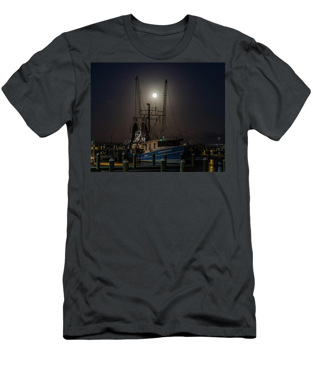 Full Moon T-Shirt featuring the photograph A Nautical Field Goal by JASawyer Imaging
