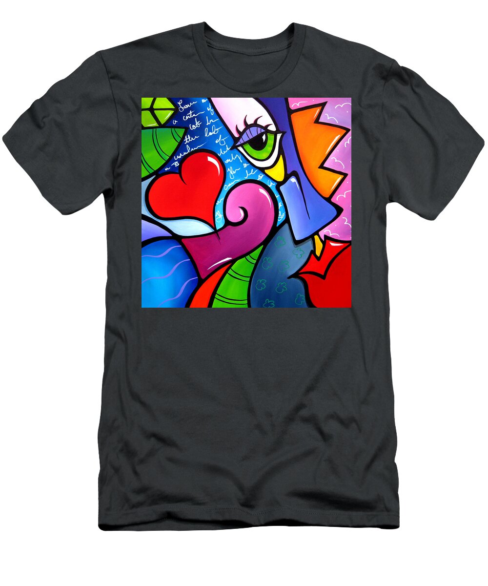 Pop Art T-Shirt featuring the painting A New Chapter by Tom Fedro