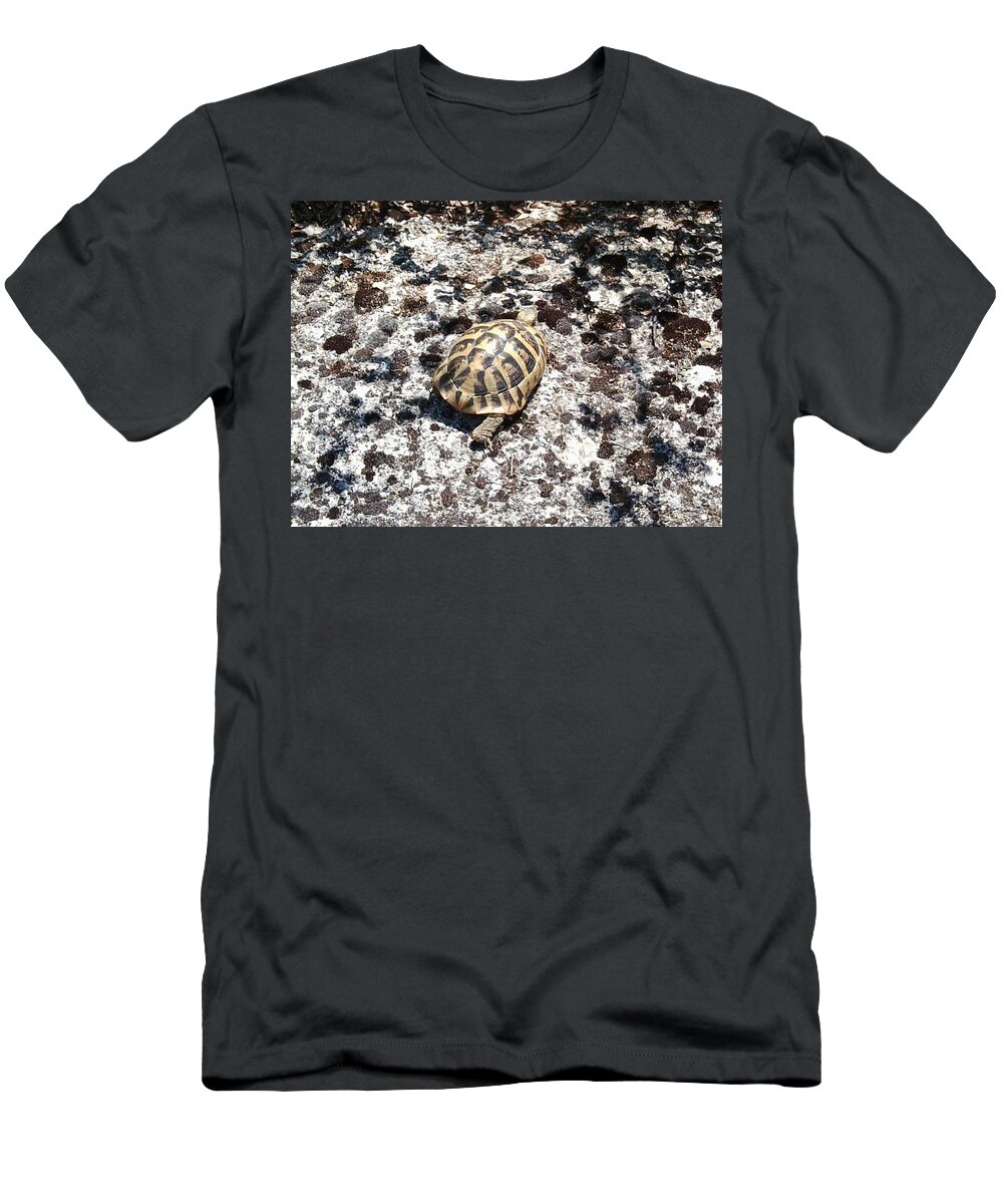 Animal T-Shirt featuring the photograph A Pal we found in Greece by Julia Woodman