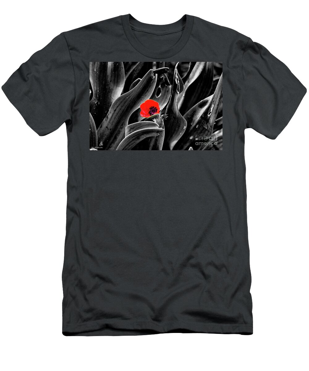 Background T-Shirt featuring the photograph A red Dot l.k. by Arik Baltinester
