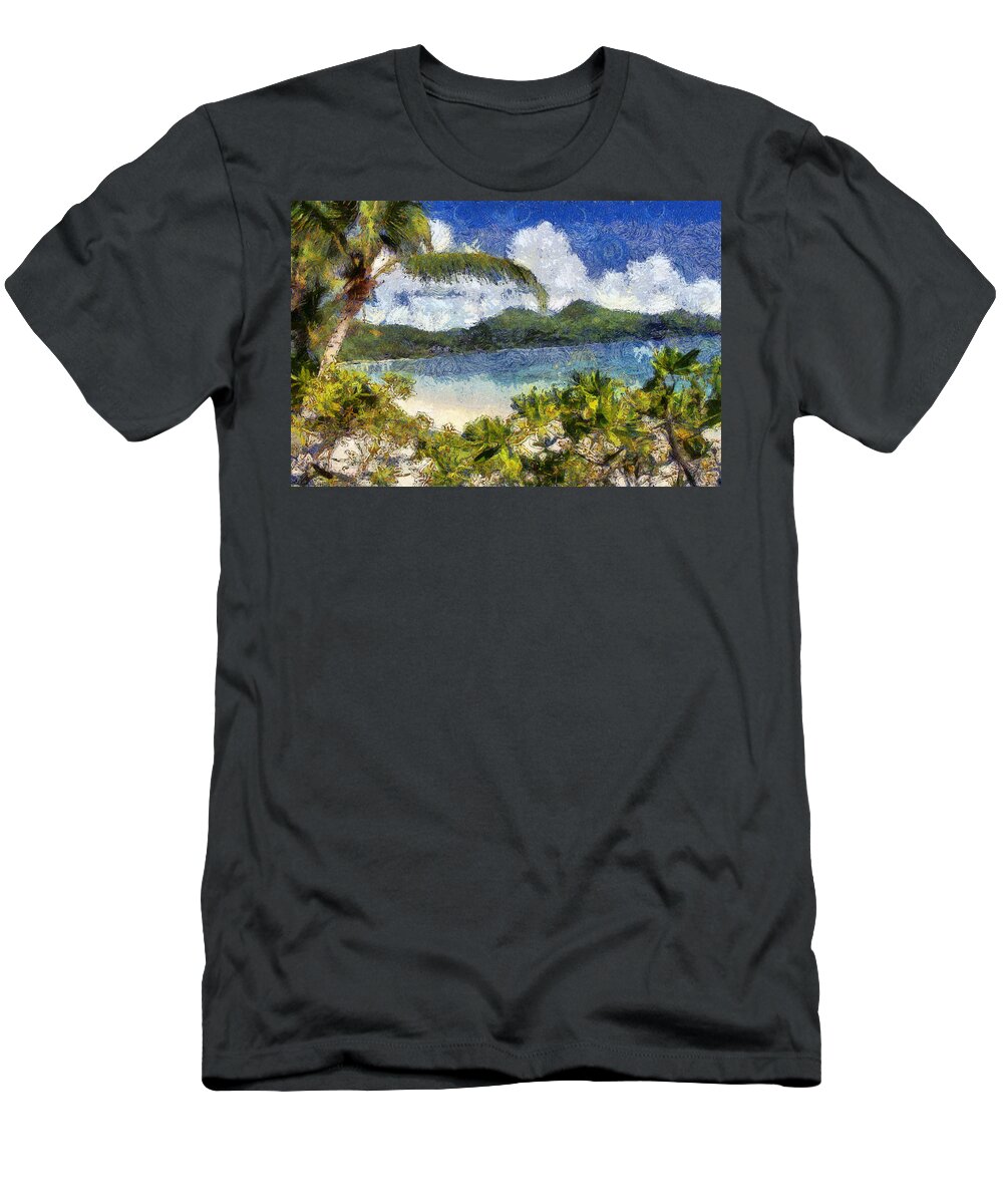 Seychelles T-Shirt featuring the photograph A tropical paradise by Ashish Agarwal
