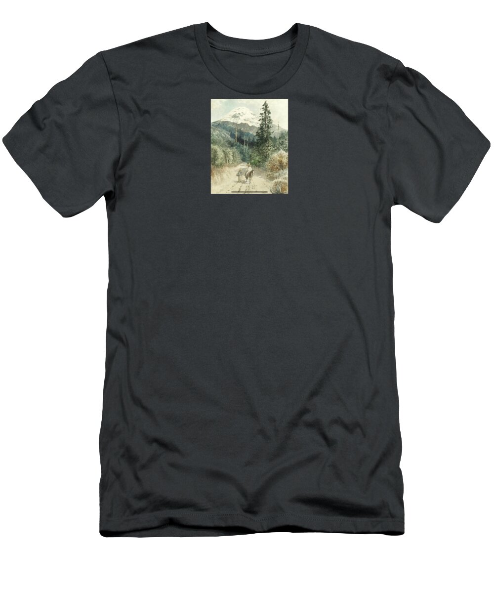 August LÖhr (german T-Shirt featuring the painting A view of Popocatepetl by MotionAge Designs