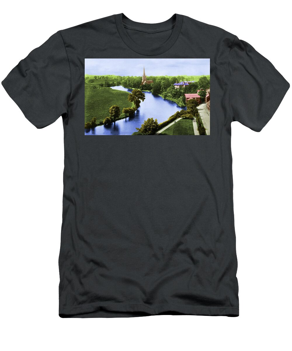 Startford T-Shirt featuring the painting A View of Stratford-upon-Avon by Troy Caperton