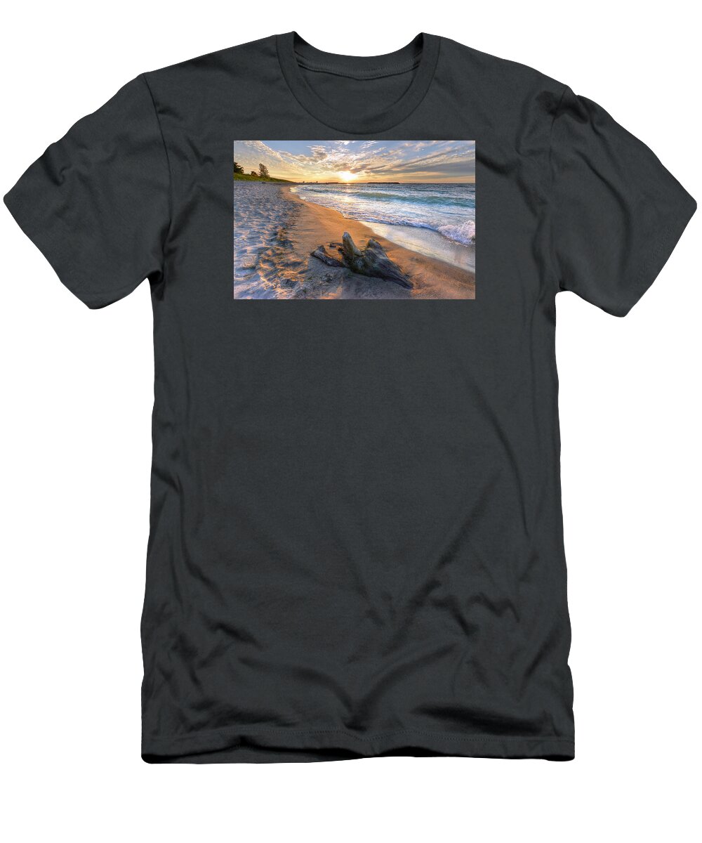Beach T-Shirt featuring the photograph A Walk Along The Beach by Brian Fisher