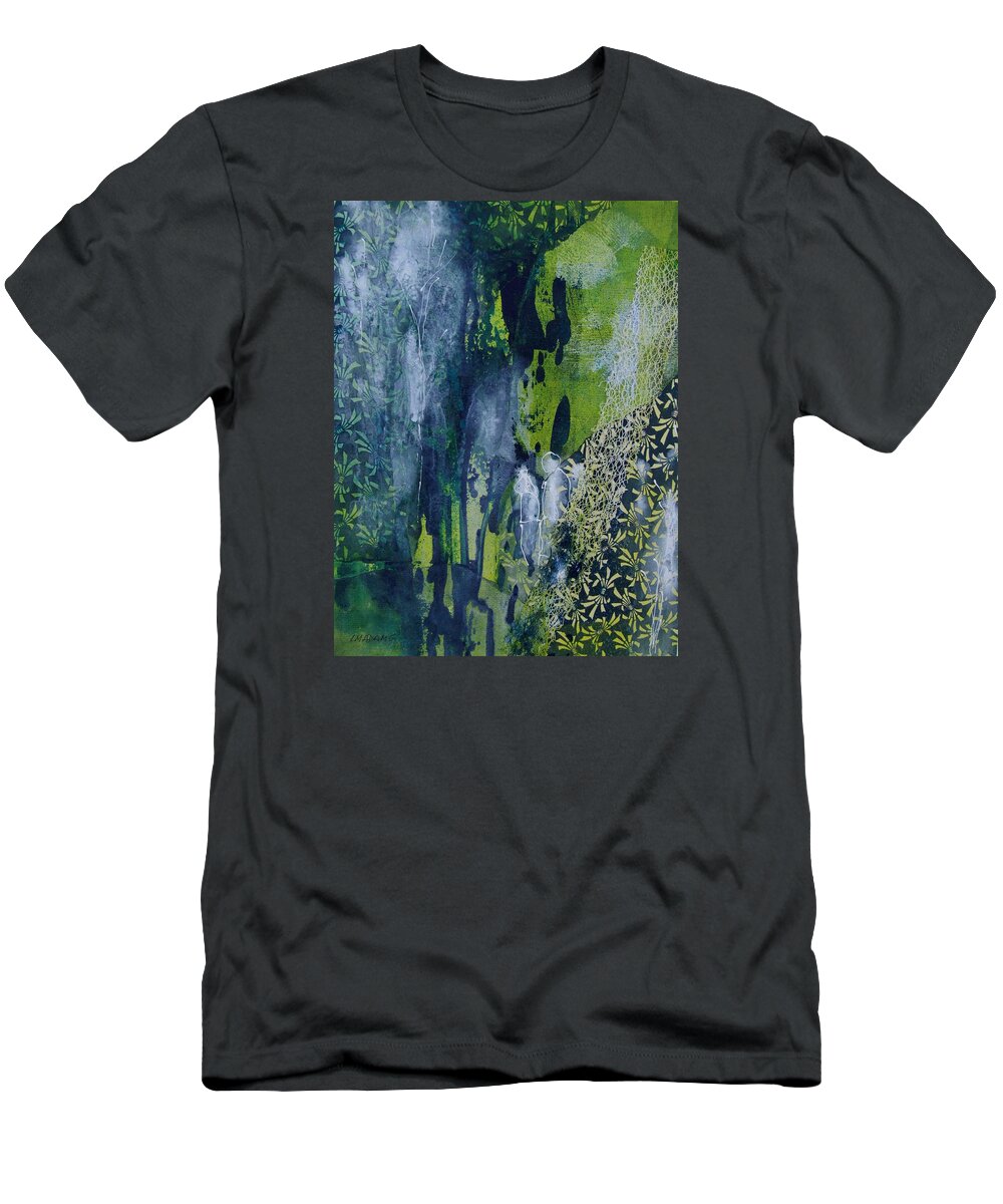 Collage T-Shirt featuring the painting A Walk in the Park by Louise Adams