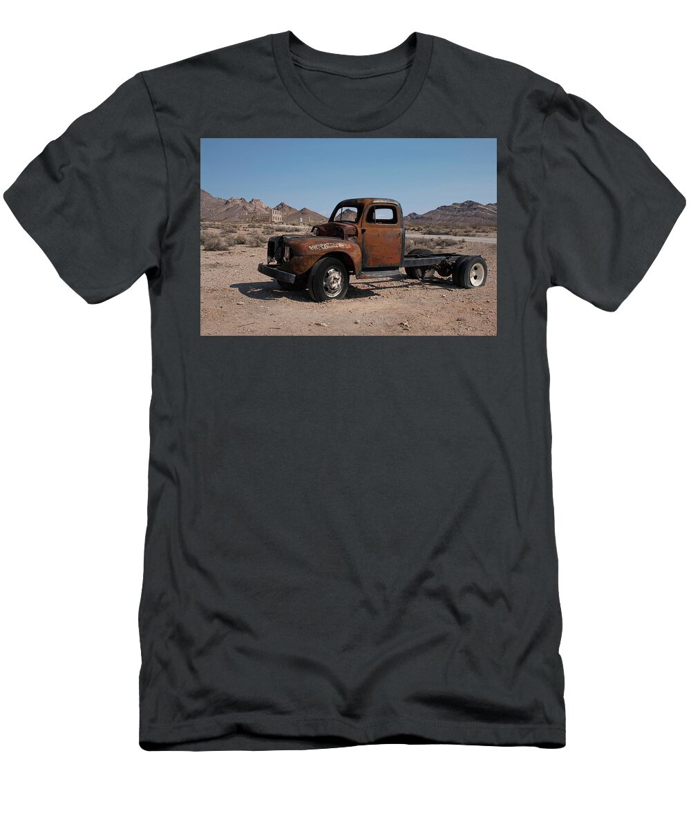 Rhyolite T-Shirt featuring the photograph Abandoned in Rhyolite by Kristia Adams