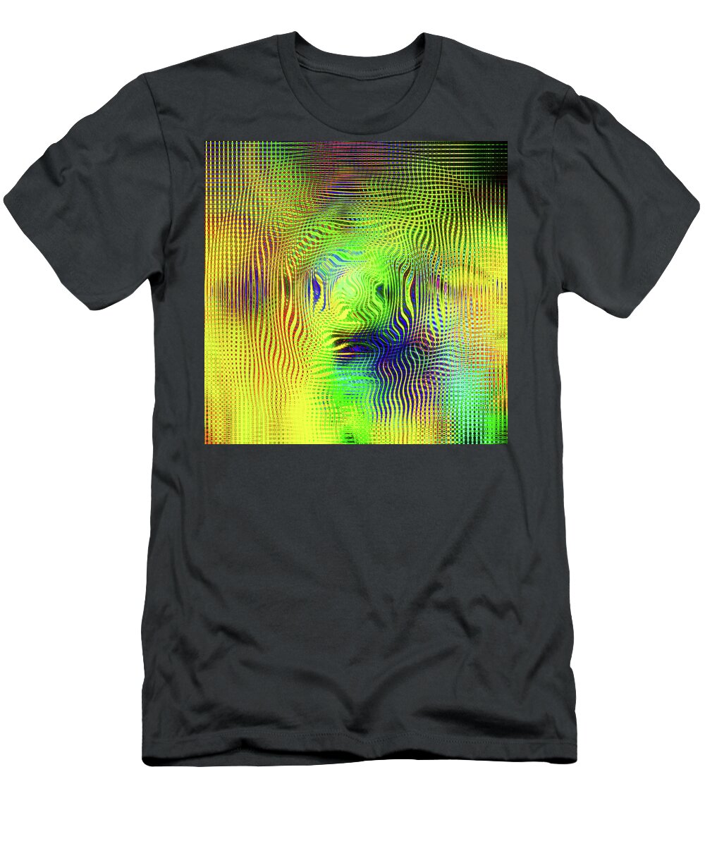 Glass T-Shirt featuring the digital art Abstract - Behind the Glass by Jon Woodhams