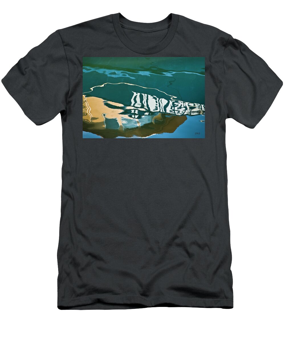 Abstract T-Shirt featuring the photograph Abstract Boat Reflection by David Gordon