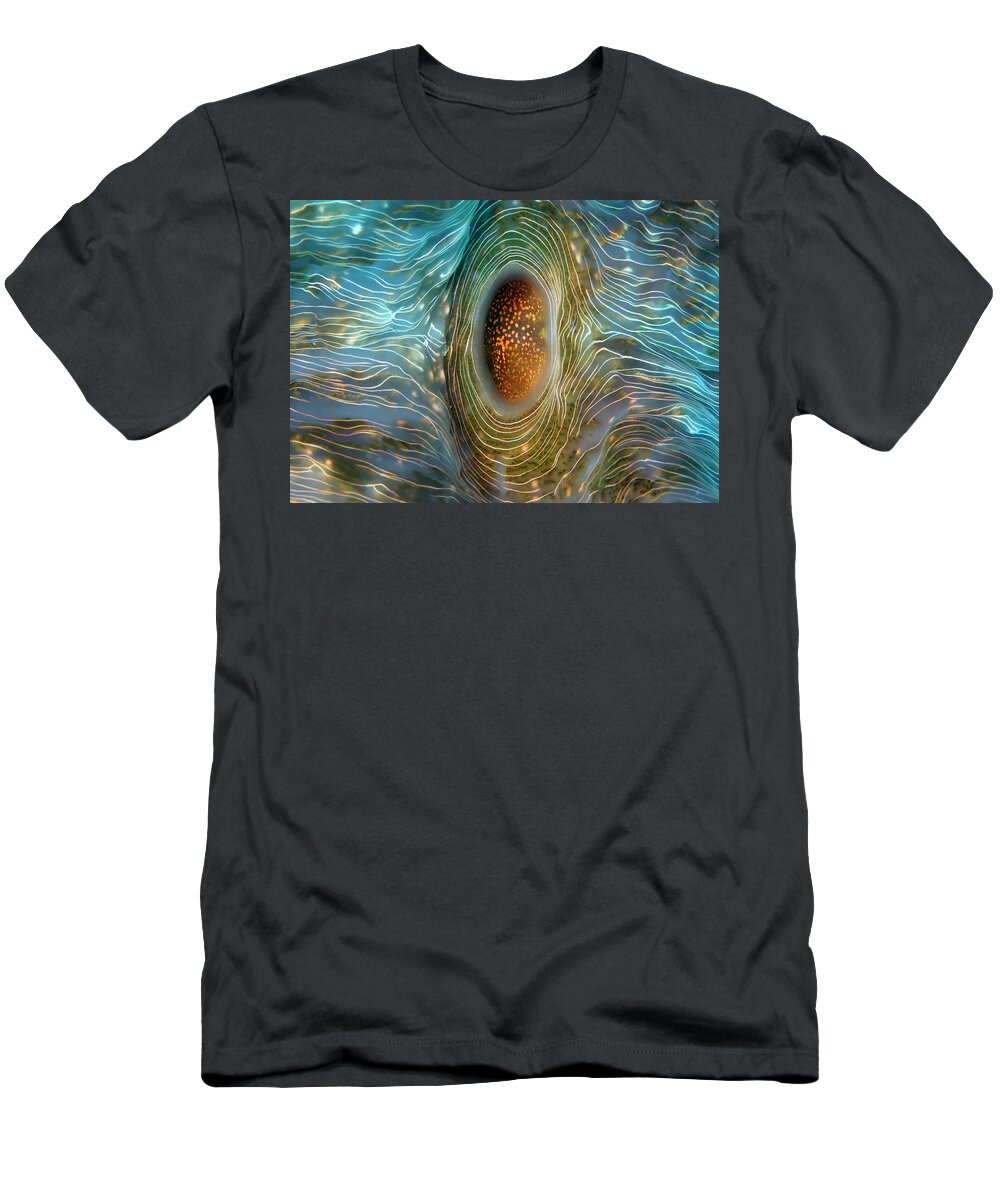 Abstract T-Shirt featuring the photograph Abstract clam by Artesub