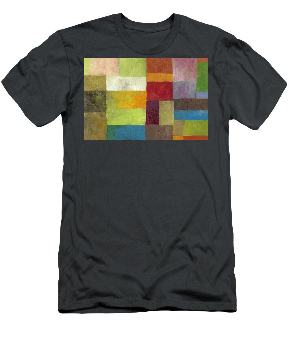 Abstract T-Shirt featuring the painting Abstract Color Study lV by Michelle Calkins