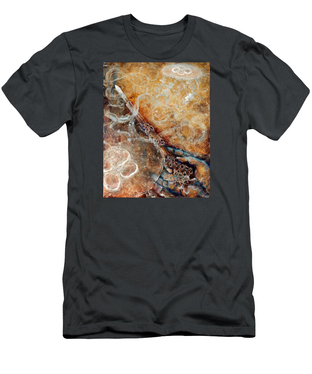 Florida Reefs T-Shirt featuring the painting Ace of Wands by Ashley Kujan