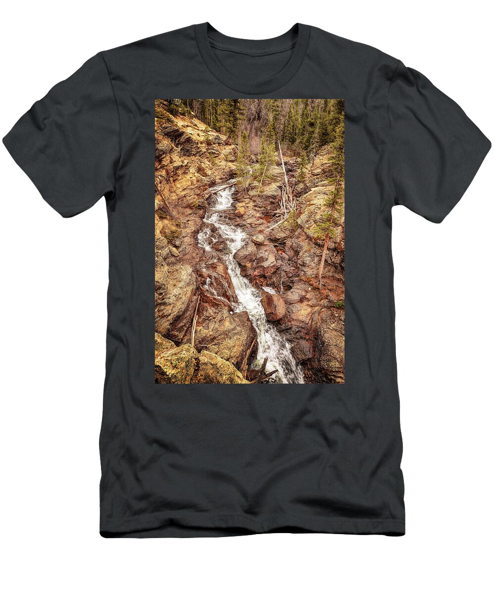 Adams Falls T-Shirt featuring the photograph Adams Falls by Susan Rissi Tregoning