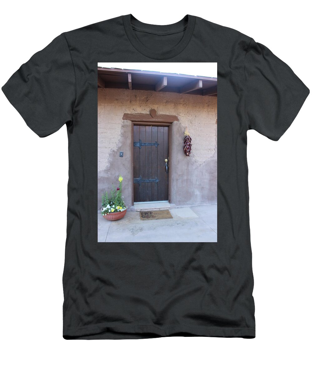 Adobe T-Shirt featuring the photograph Adobe Door by Dody Rogers