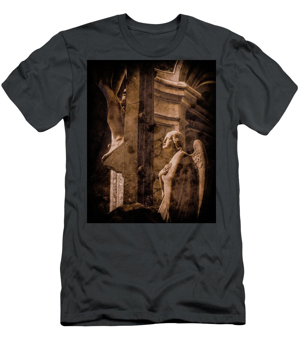 Angel T-Shirt featuring the photograph Paris, France - Adoring Angel by Mark Forte