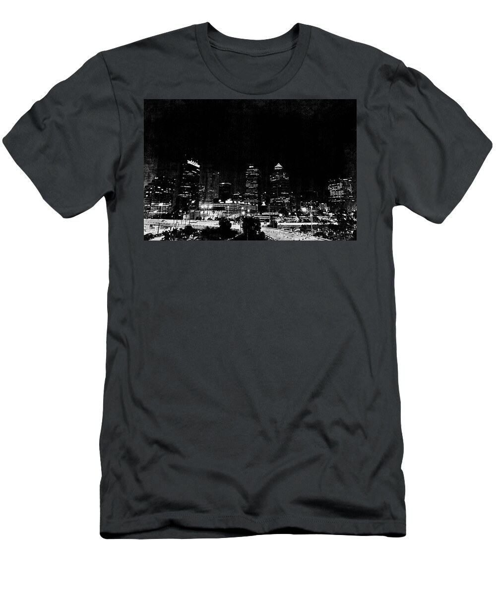 Tampa T-Shirt featuring the photograph After dark by Stoney Lawrentz