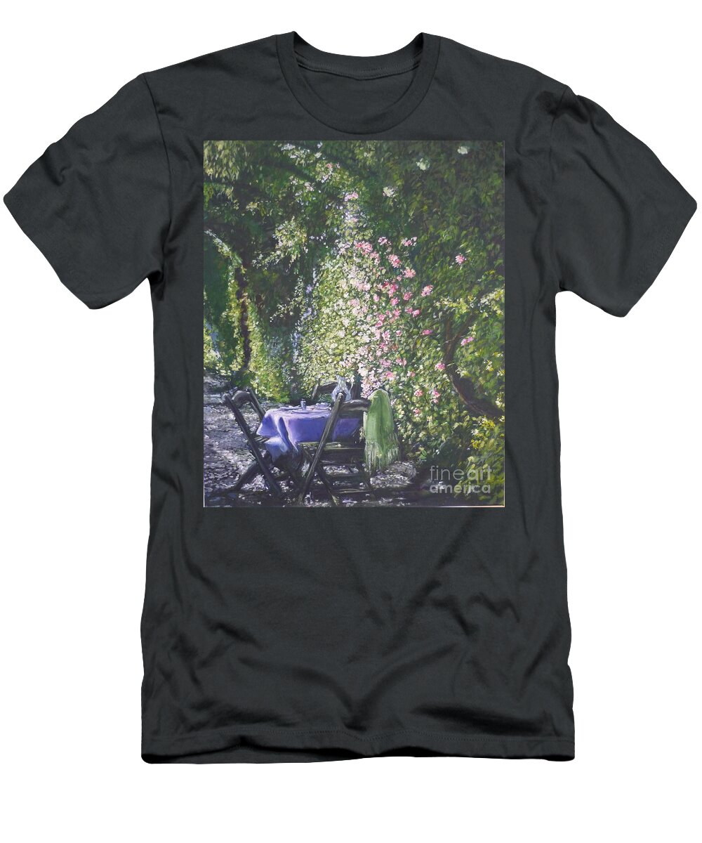 Flowers T-Shirt featuring the painting Afternoon Tea by Lizzy Forrester