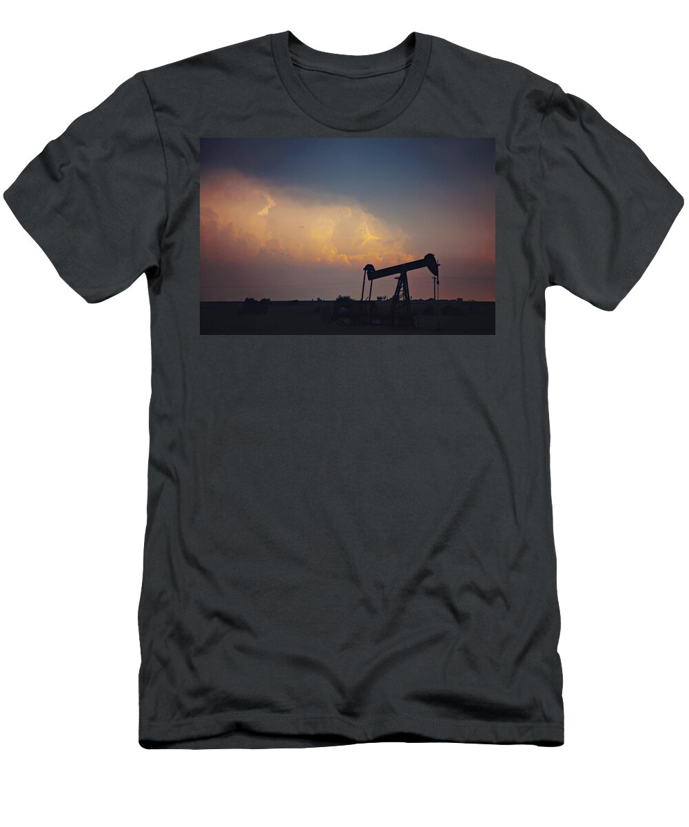 Landscape T-Shirt featuring the photograph Against the Storm by Toni Hopper