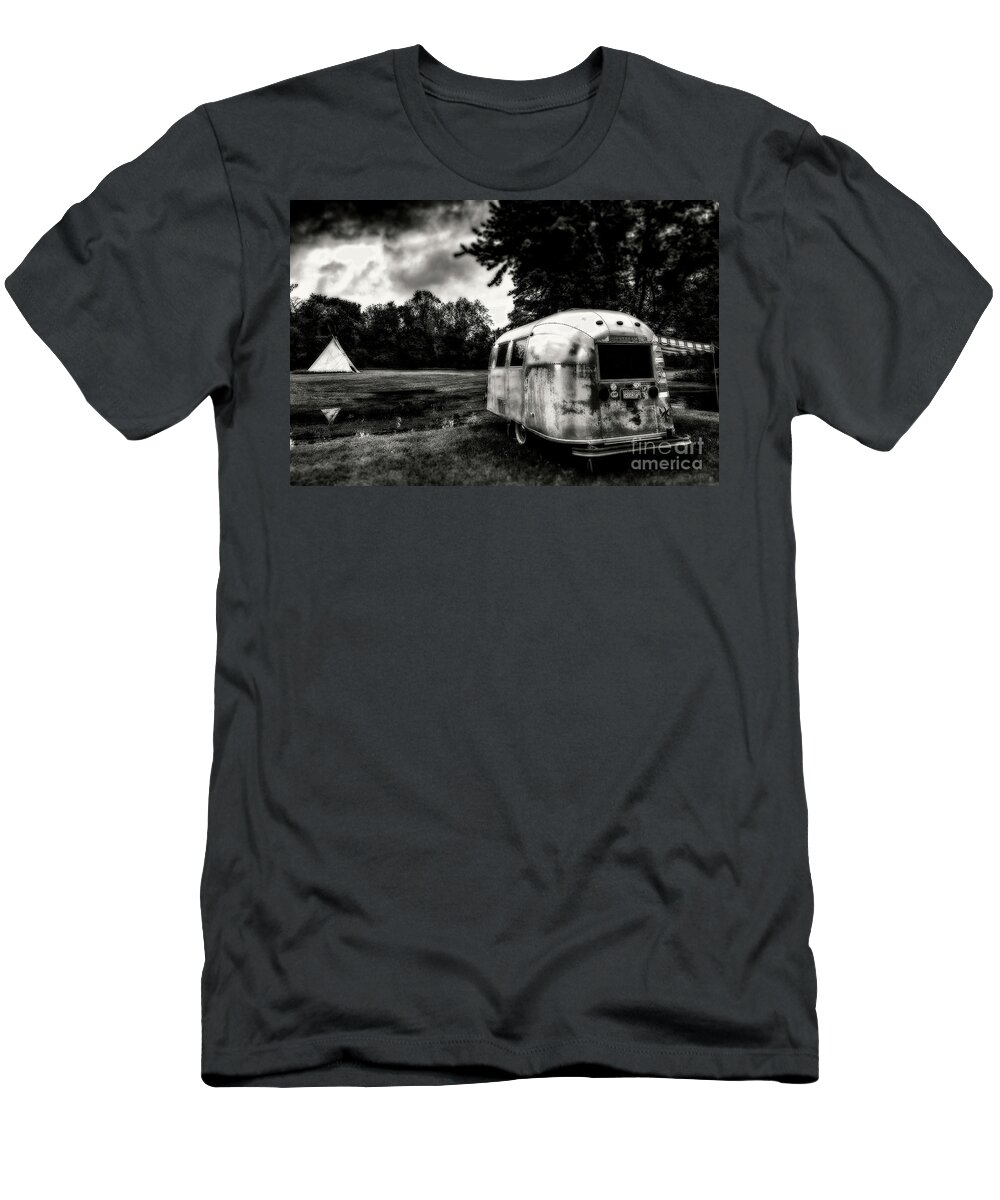 Airstream T-Shirt featuring the photograph Airstream Reflection by Grant Dupill
