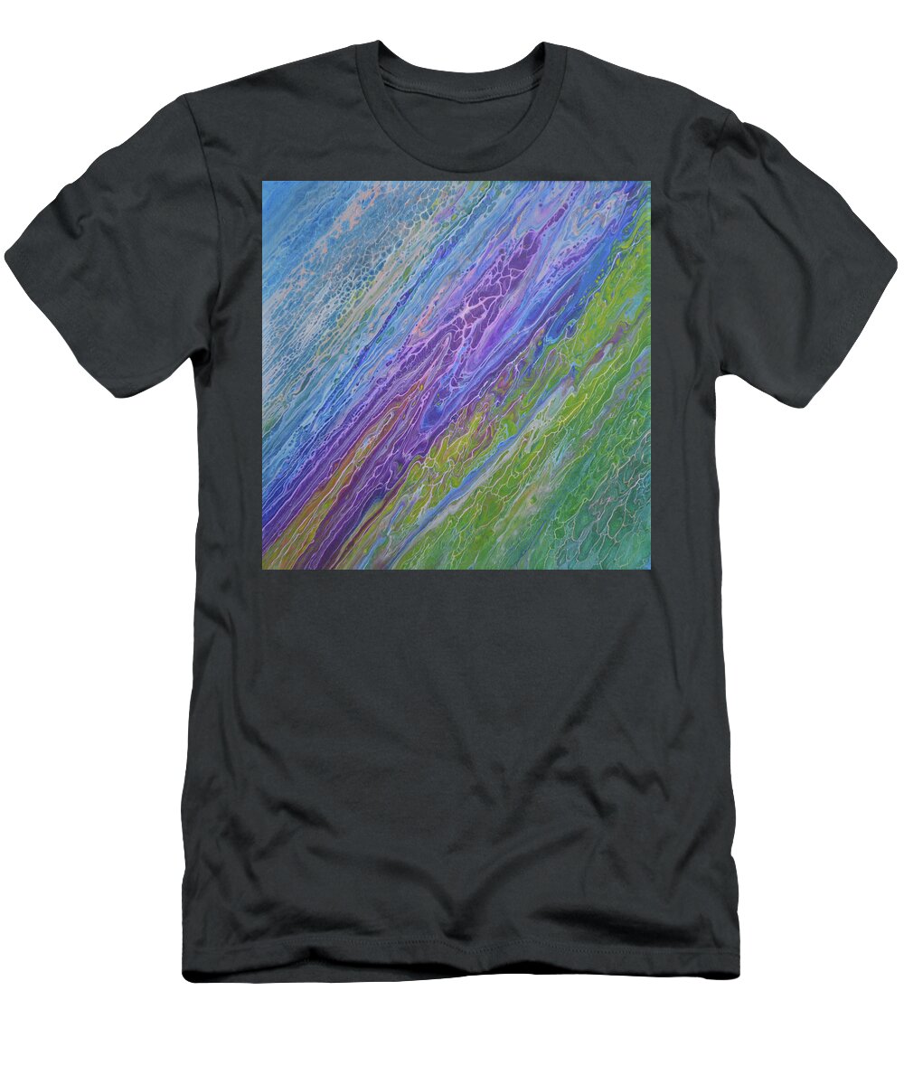 Mixed Media T-Shirt featuring the painting Akicita by Joanne Grant