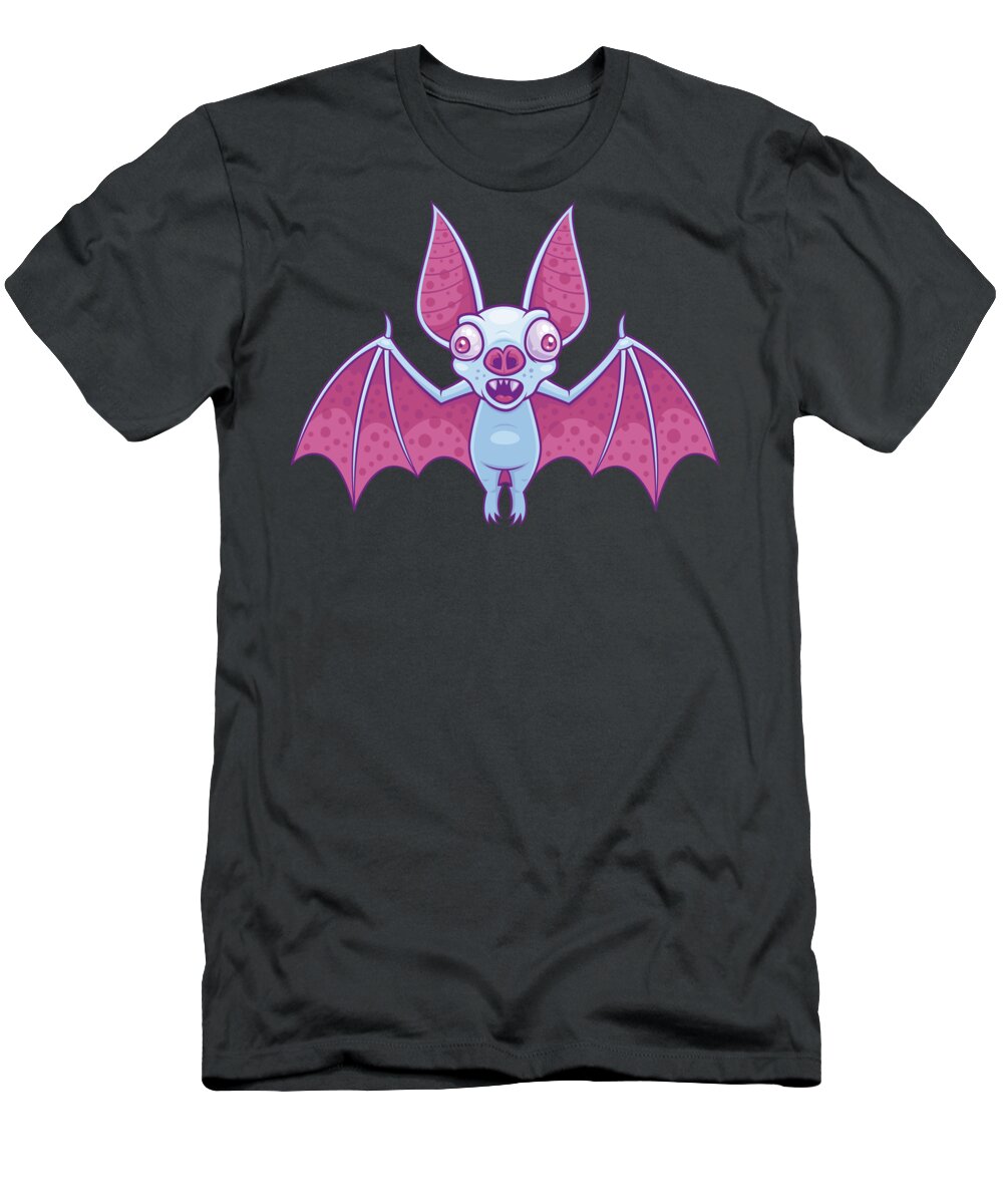 Animal T-Shirt featuring the digital art Albino Vampire Bat by John Schwegel