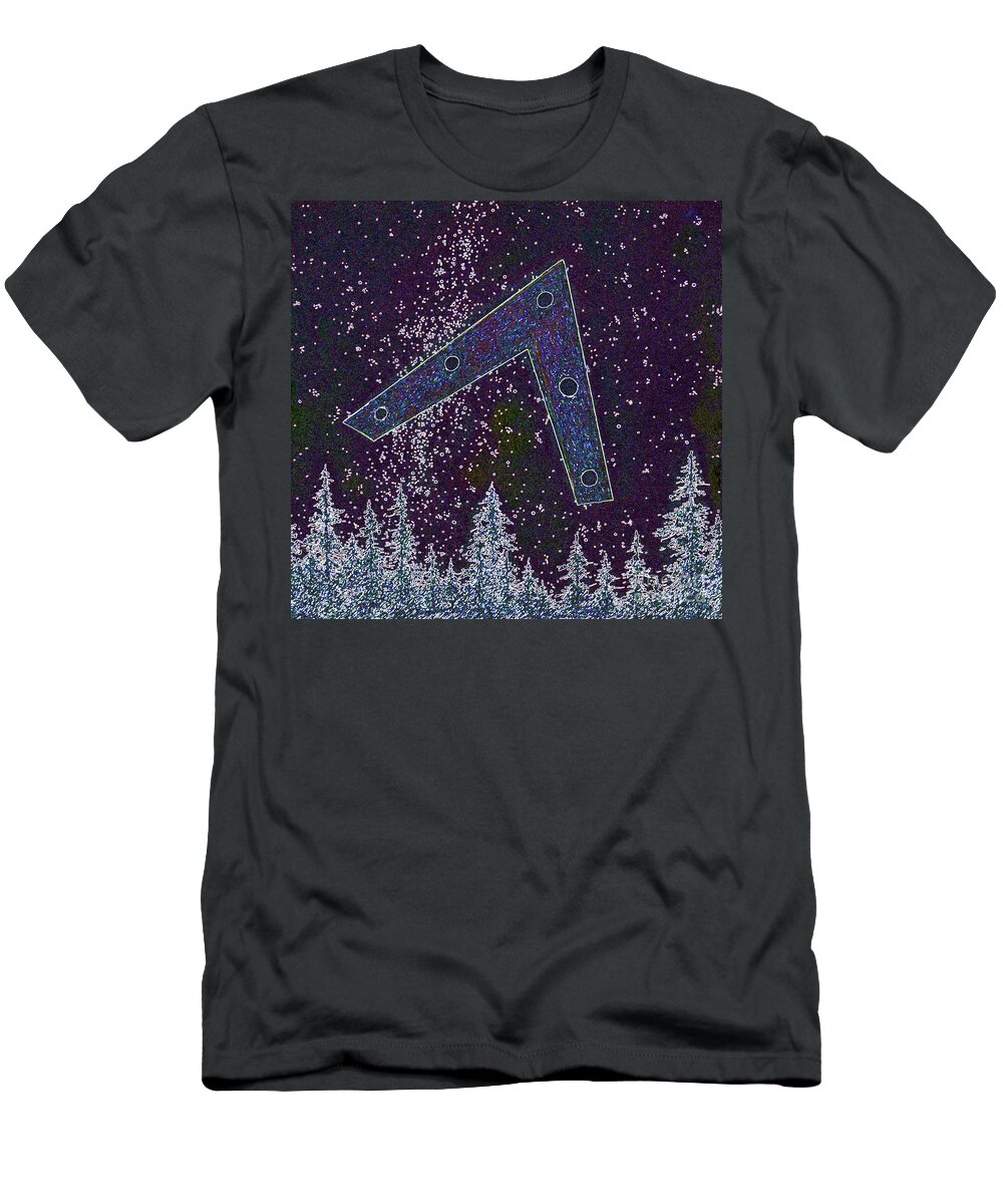  Phoenix Lights Ufo T-Shirt featuring the painting Alien Skies UFO by James Williamson