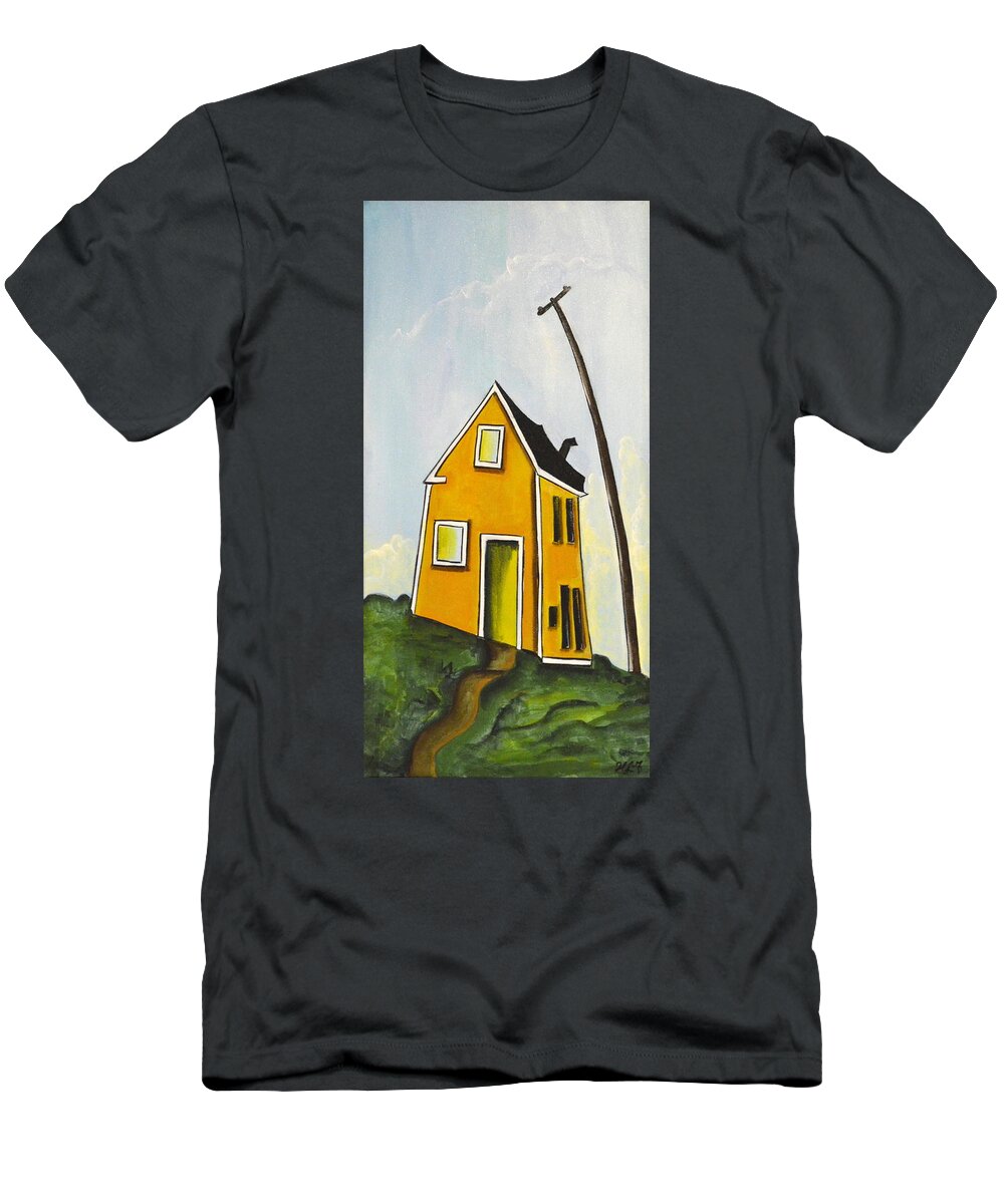 Abstract T-Shirt featuring the painting Alone by Heather Lovat-Fraser