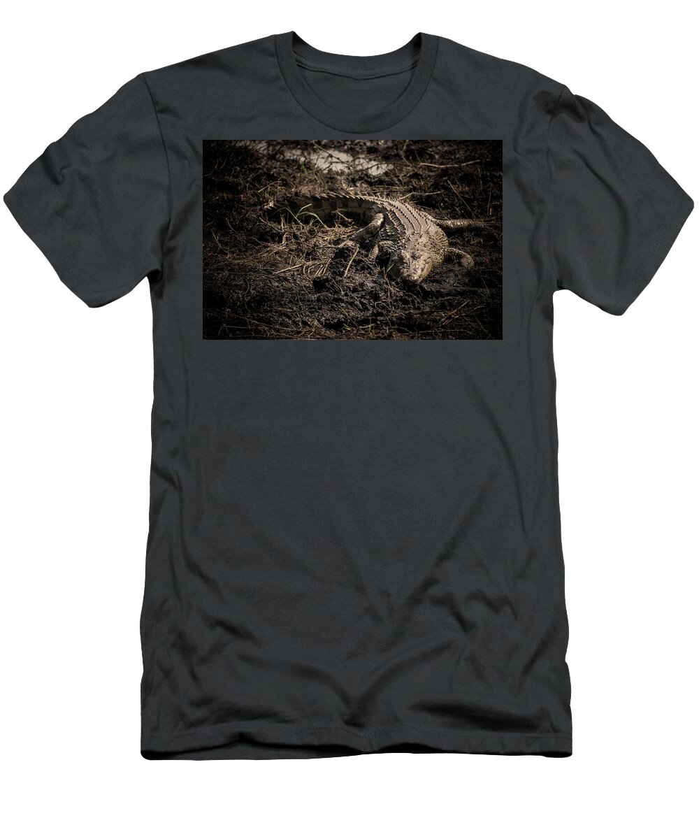Wildlife T-Shirt featuring the photograph Alone in the dark by Robert Grac