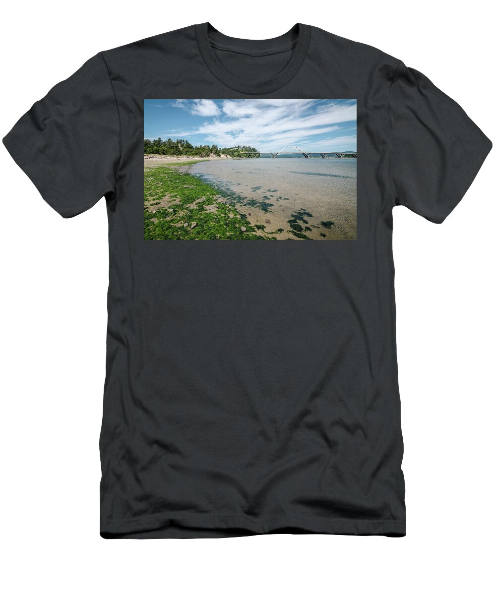 Alsea Bay T-Shirt featuring the photograph Alsea Bay in the Summer by Margaret Pitcher
