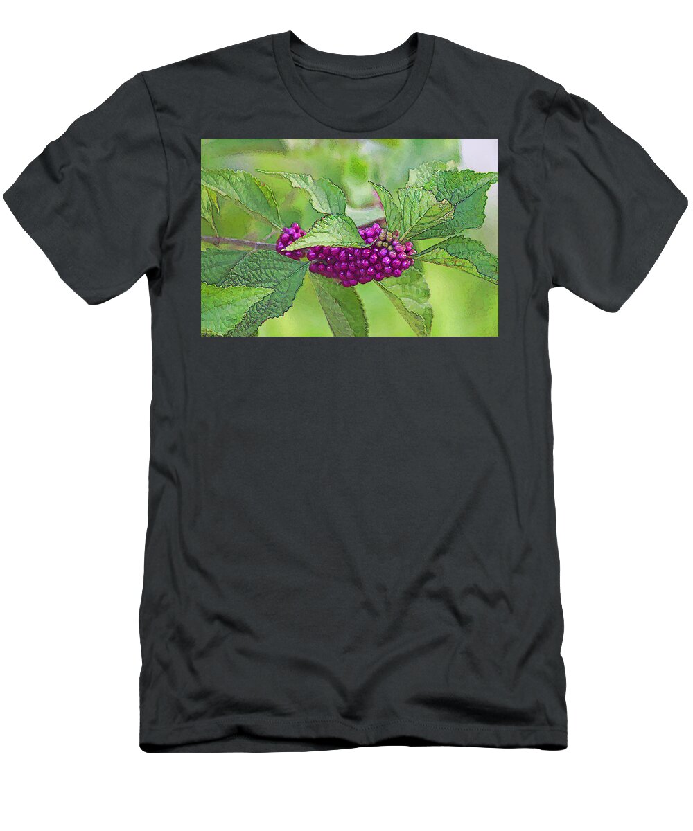 American Beautyberry T-Shirt featuring the photograph American Beautyberry by HH Photography of Florida