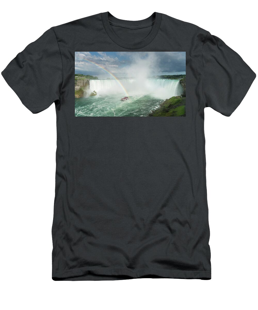 Boat T-Shirt featuring the photograph Horseshoe Waterfall at Niagara Falls by Steven Heap