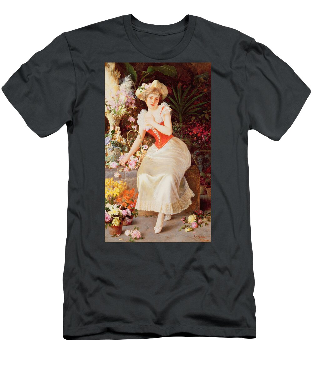 Array T-Shirt featuring the painting An Array of Beauty by Oreste Costa