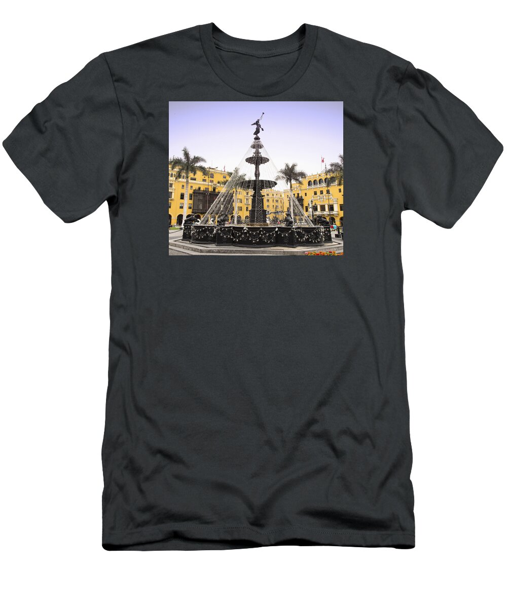 Lima T-Shirt featuring the photograph Angel in the Square by Kathryn McBride