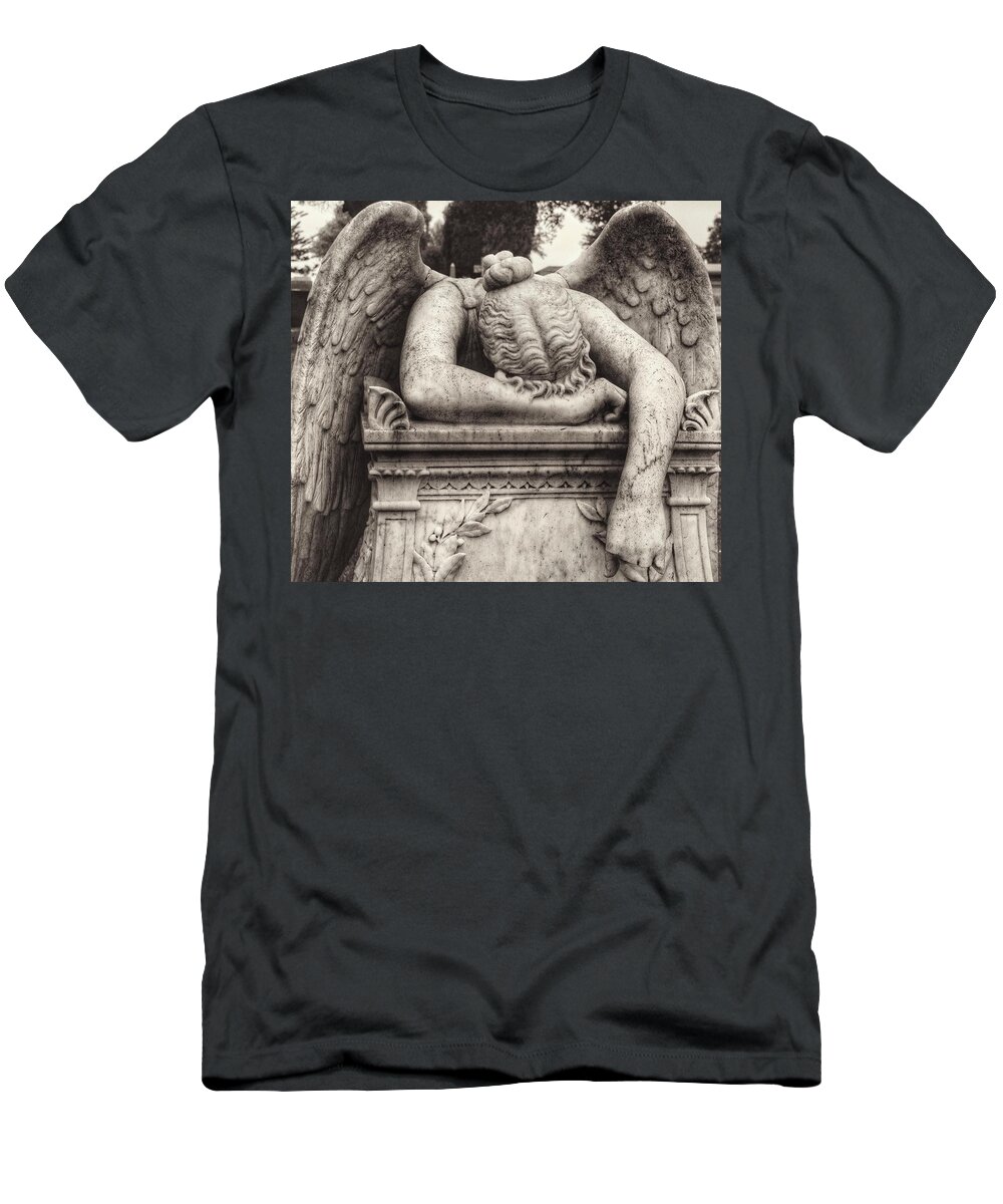 Angel Of Grief T-Shirt featuring the photograph Angel of Grief by Gia Marie Houck