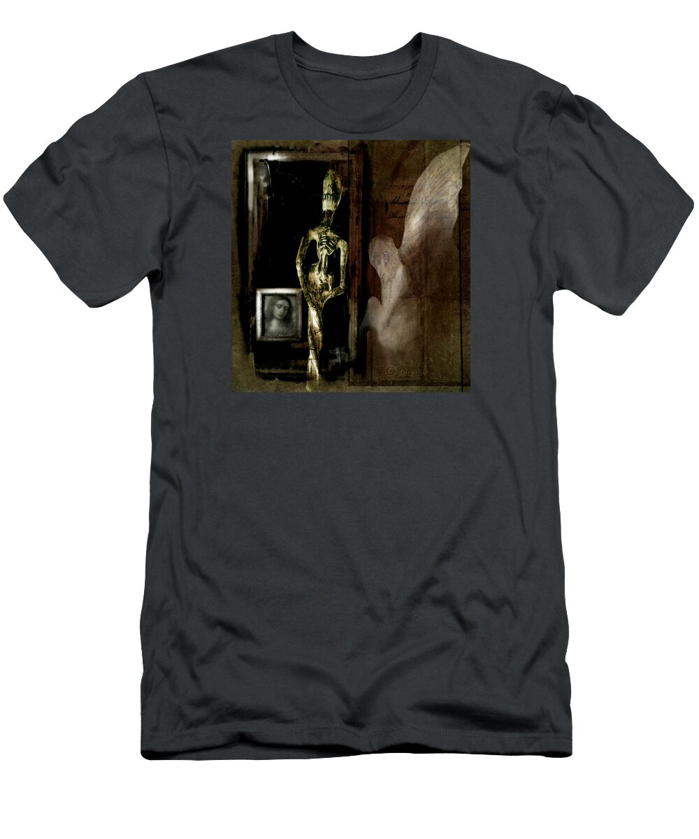 Dark Art T-Shirt featuring the digital art Angels Among Us by Delight Worthyn