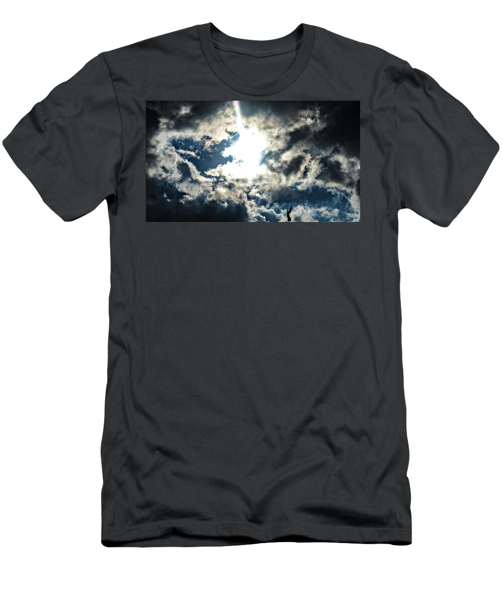 Celestial T-Shirt featuring the photograph Angel's Galactic Portal by Rebecca Dru