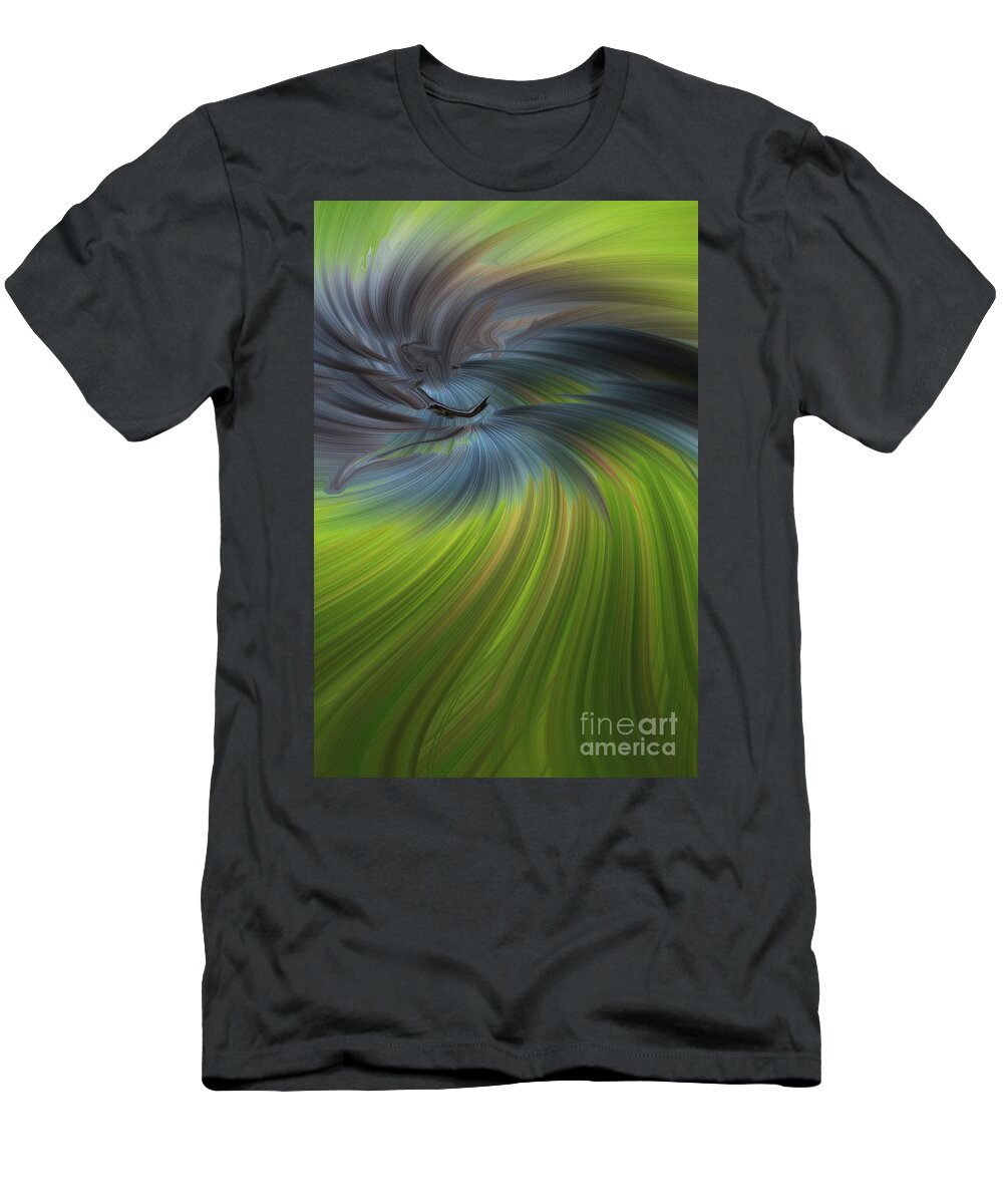 Abstract T-Shirt featuring the photograph Angry Cat by Joann Long