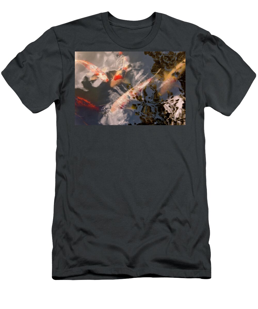 Fish T-Shirt featuring the photograph Animal - Fish - Being koi by Mike Savad