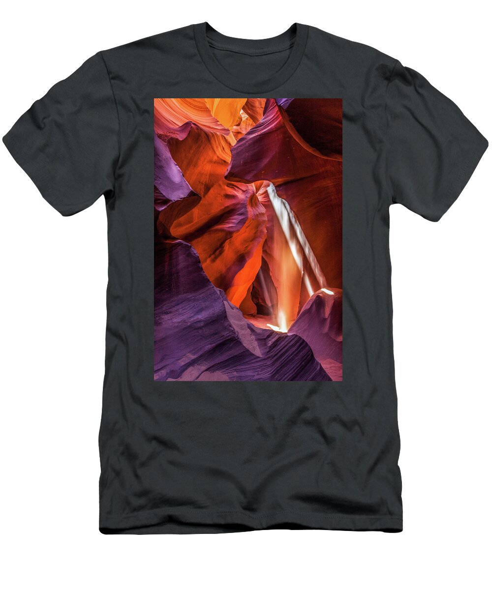 Antelope Canyon T-Shirt featuring the photograph Antelope Canyon Lightshaft 3 by Lon Dittrick