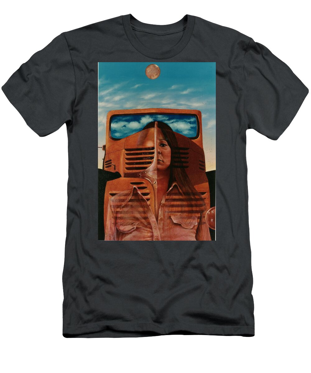 Truck T-Shirt featuring the painting Anthropomorphic Dodge by William Stoneham