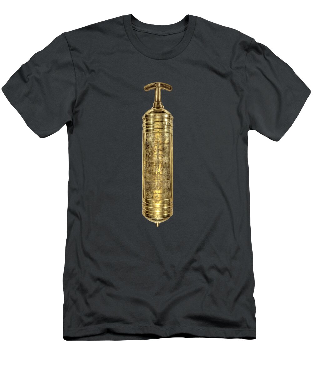 Antique T-Shirt featuring the photograph Antique Fire Extinguisher by YoPedro